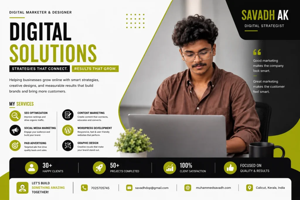 Personal branding banner for digital marketing strategist